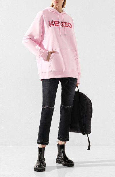 Хлопковое худи KENZO розового цвета по цене 26500 руб., арт. F962SW761962, фото 2 Хлопковое худи KENZO, арт. F962SW761962, фото 2
