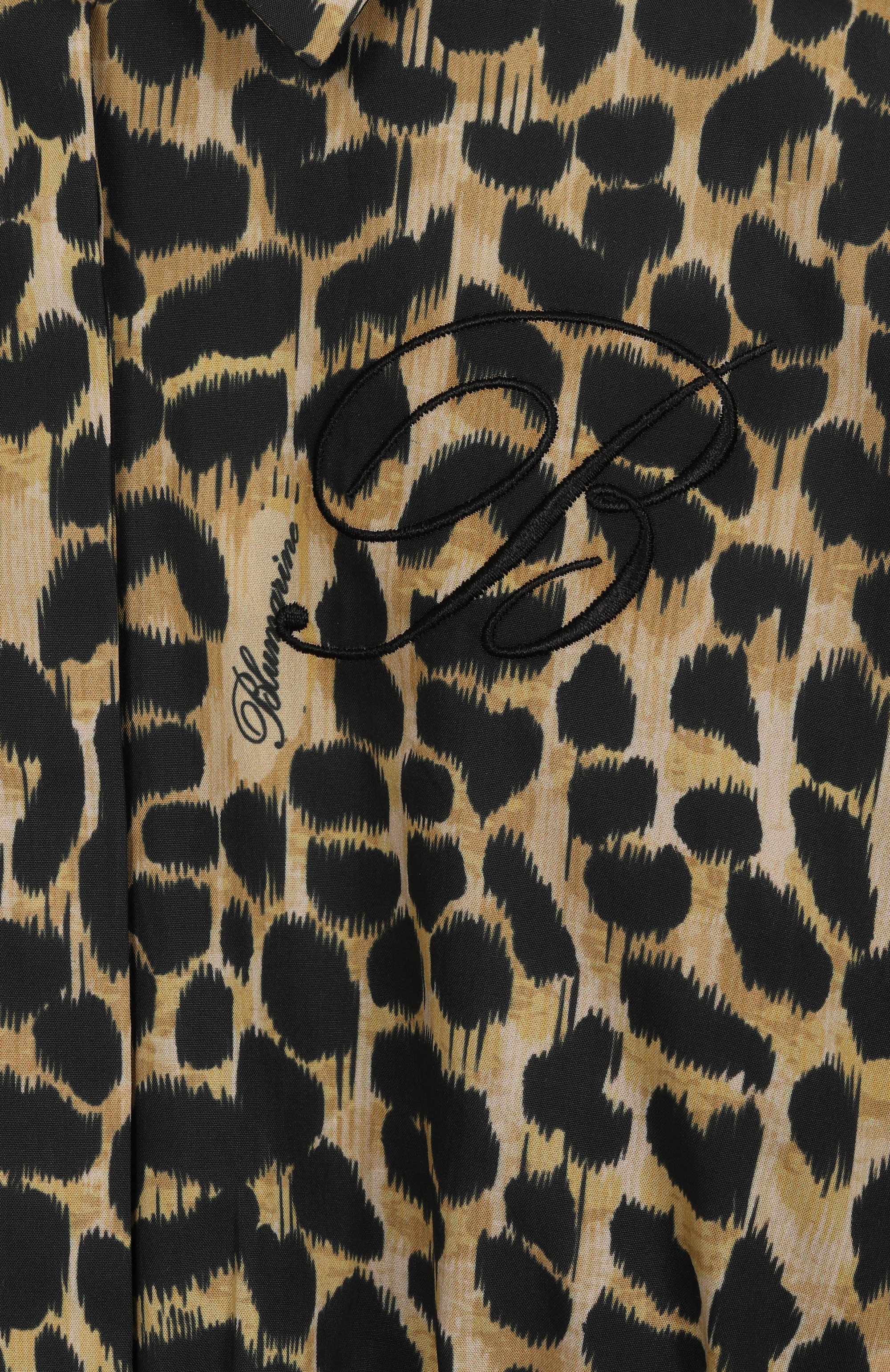 Хлопковая рубашка BLUMARINE леопардового цвета по цене 15950 руб., арт. BFCA010.0.CAB03/6A-12A, фото 3 Хлопковая рубашка BLUMARINE, арт. BFCA010.0.CAB03/6A-12A, фото 3