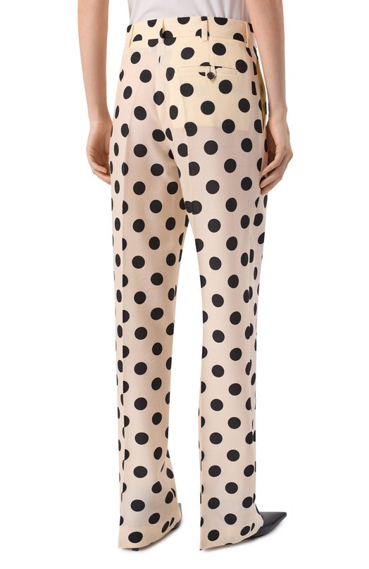 Шерстяные брюки Moschino A0314/5451 Кремовый  A0314/5451 Фото 4