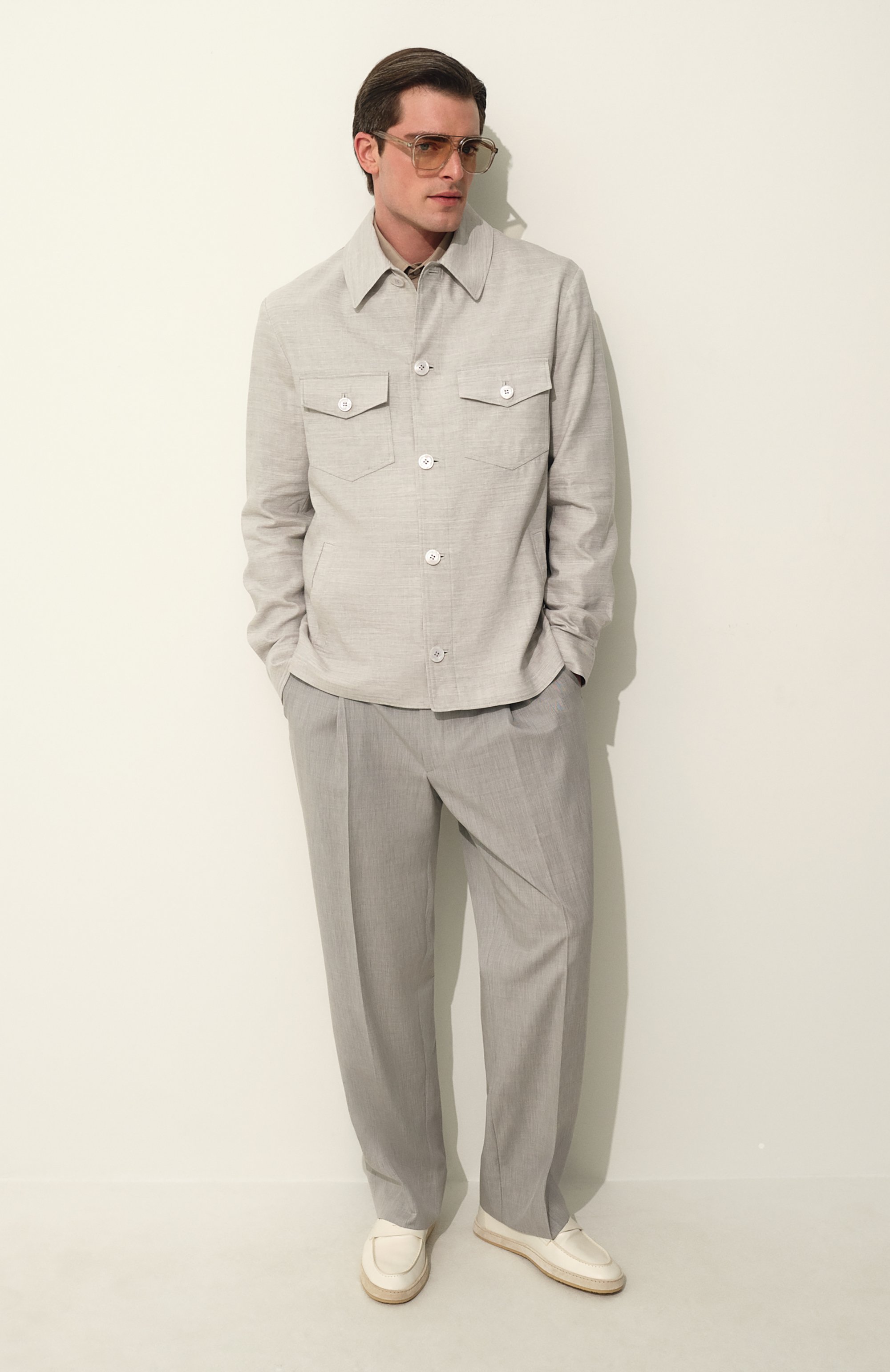 Брюки из шерсти и хлопка CORNELIANI, арт. 254L26-2514201, фото 7