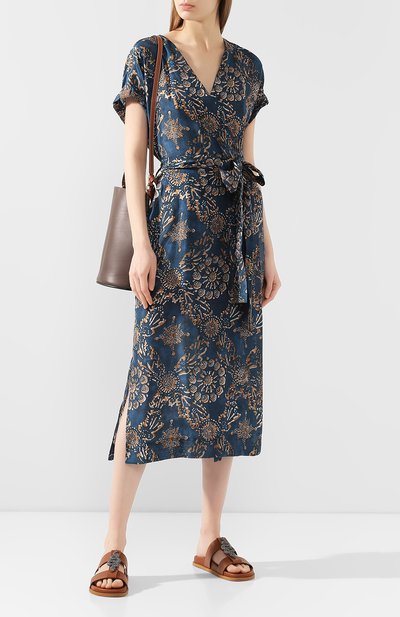 Кожаные шлепанцы maison snake VALENTINO, арт. TW2S0V68/PPP, фото 2