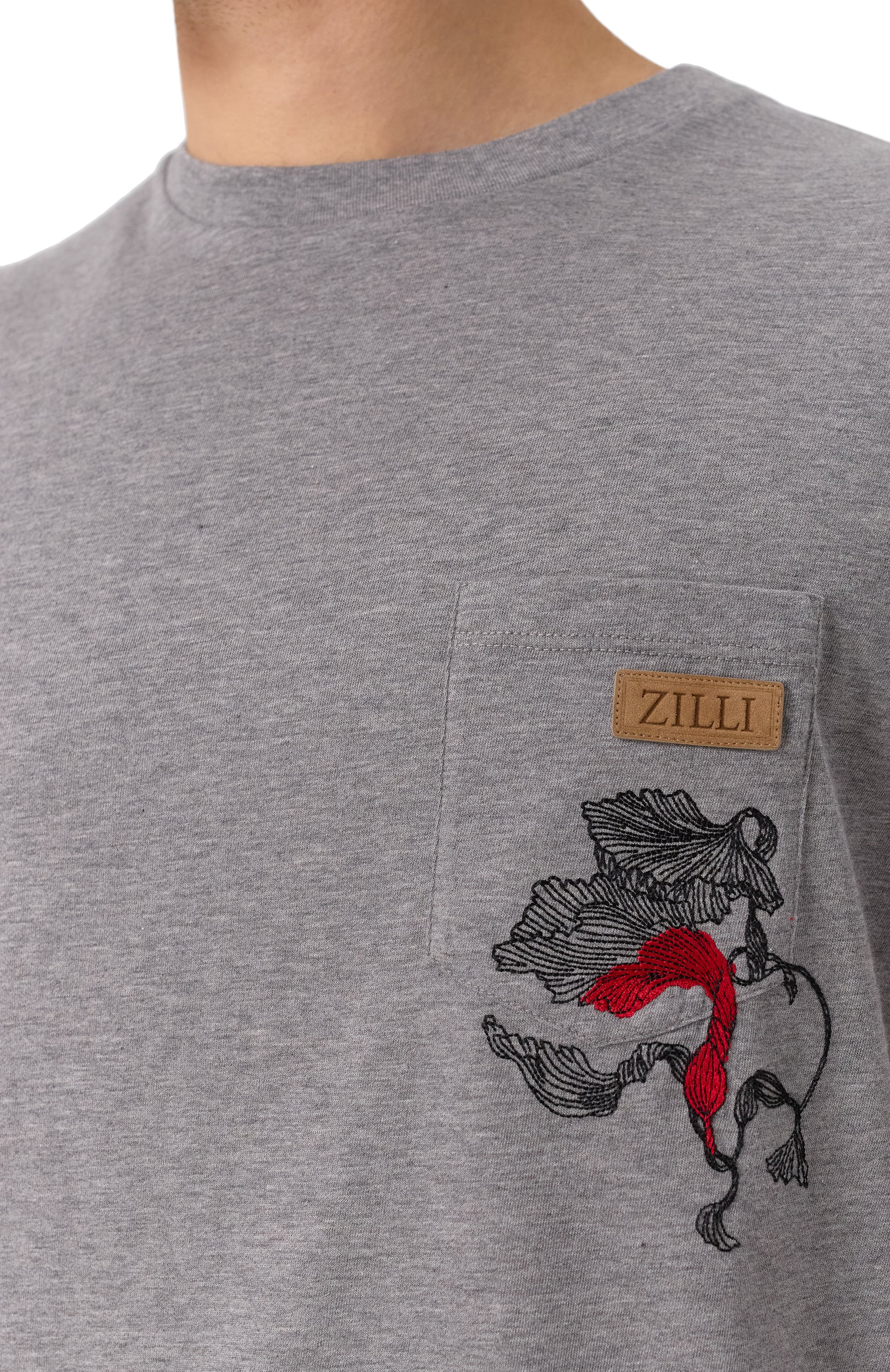 Футболка из хлопка и шелка ZILLI, арт. TSR02LM0107VFWE00, фото 5