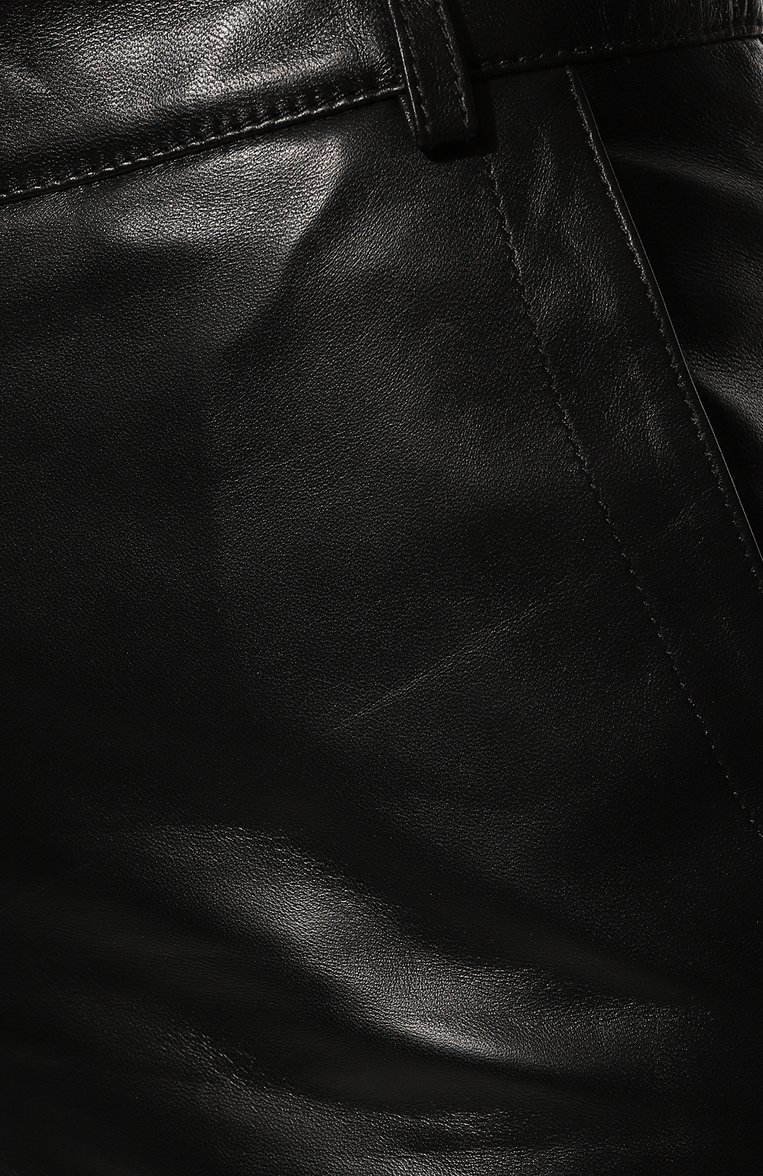 Женские кожаные брюки ADDICTED черного цвета, арт. CARGO PANTS.BLACK | Фото 5 (Стили: Гламурный; Длина (брюки, джинсы): Стандартные; Женское Кросс-КТ: Брюки-одежда; Силуэт Ж (брюки и джинсы): Прямые; Материал сплава: Проставлено; Нос: Не проставлено; Материал внешний: Натуральная кожа; Драгоценные камни: Проставлено)
