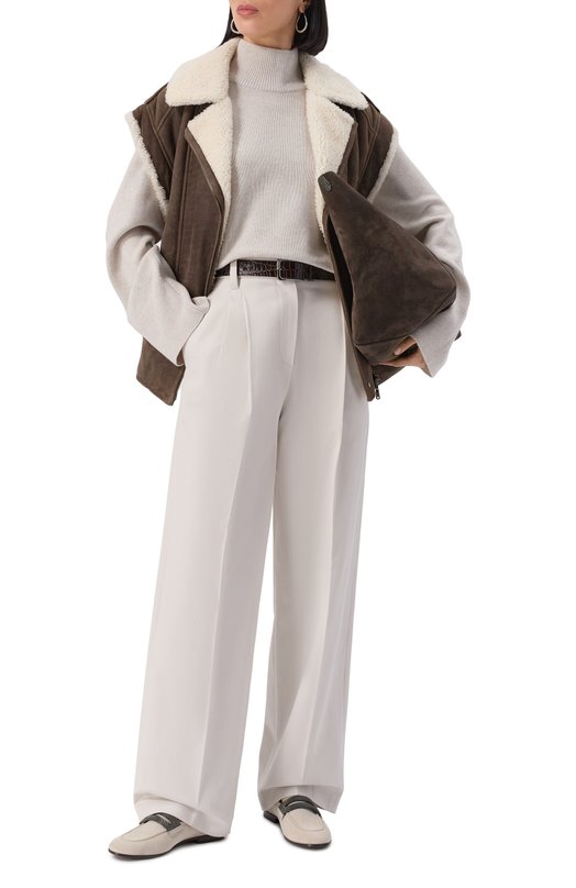 Кашемировый свитер Brunello Cucinelli M12707304P Серый  M12707304P Фото 2