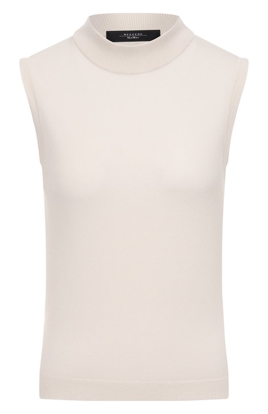 Топ из вискозы Weekend Max Mara NAZI0NE Кремовый NAZI0NE