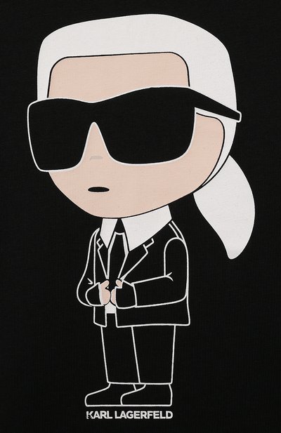 Хлопковая футболка KARL LAGERFELD KIDS, арт. Z30240, фото 3