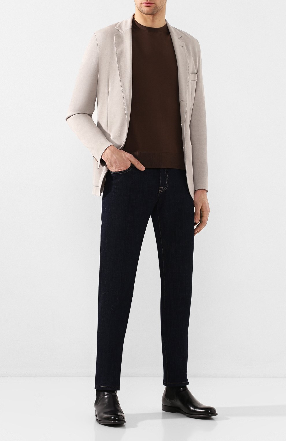 Кожаные челси PANTANETTI черного цвета по цене 48850 руб., арт. 13458D, фото 2 Кожаные челси PANTANETTI, арт. 13458D, фото 2