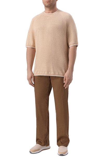 Брюки изо льна и хлопка KITON, арт. UPR005LK0603H, фото 2