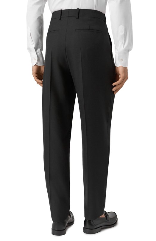 Шерстяные брюки Saint Laurent 819544/Y2J02 Чёрный  819544/Y2J02 Фото 4