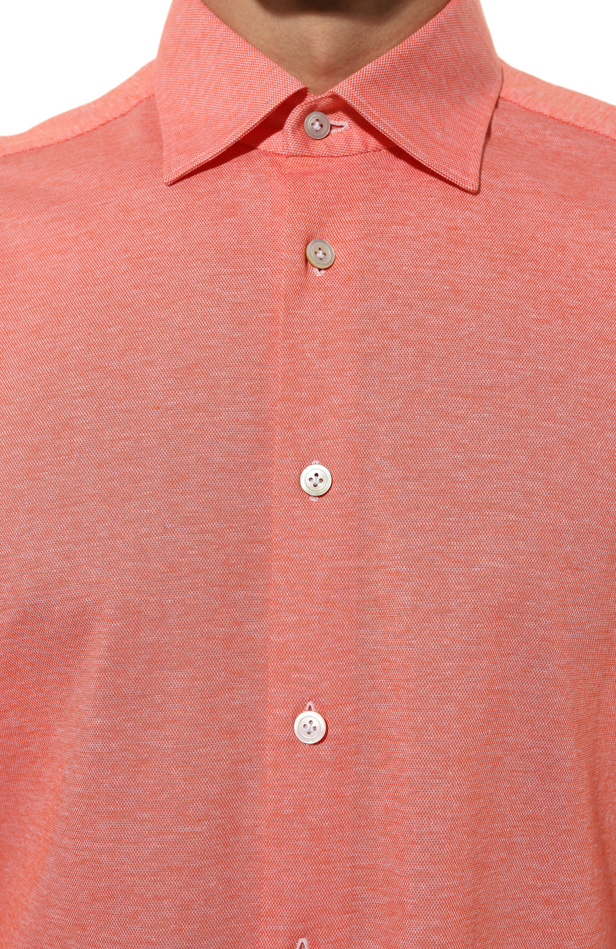 Хлопковая рубашка KITON, арт. UCIH06923, фото 5