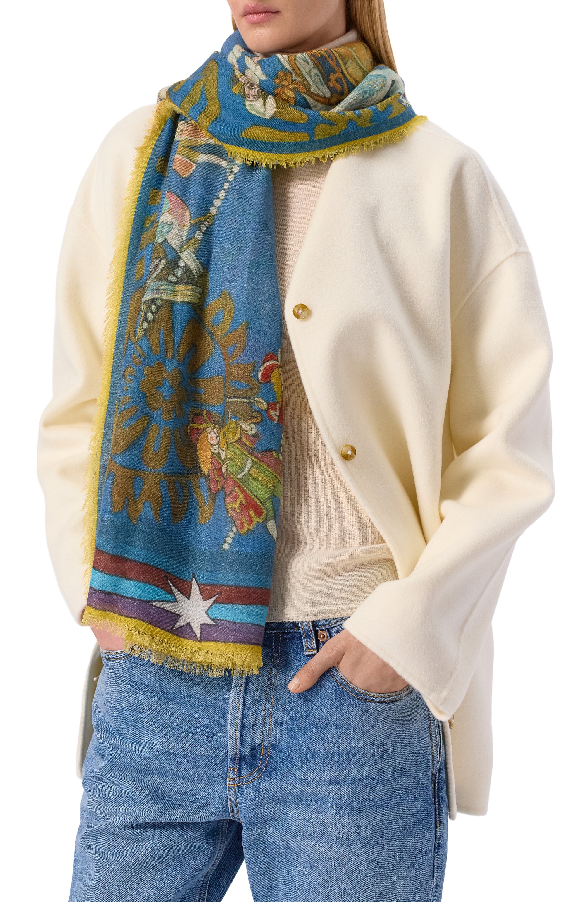 Шаль щелкунчик из кашемира и шерсти GOURJI, арт. 91264655/41114, фото 2