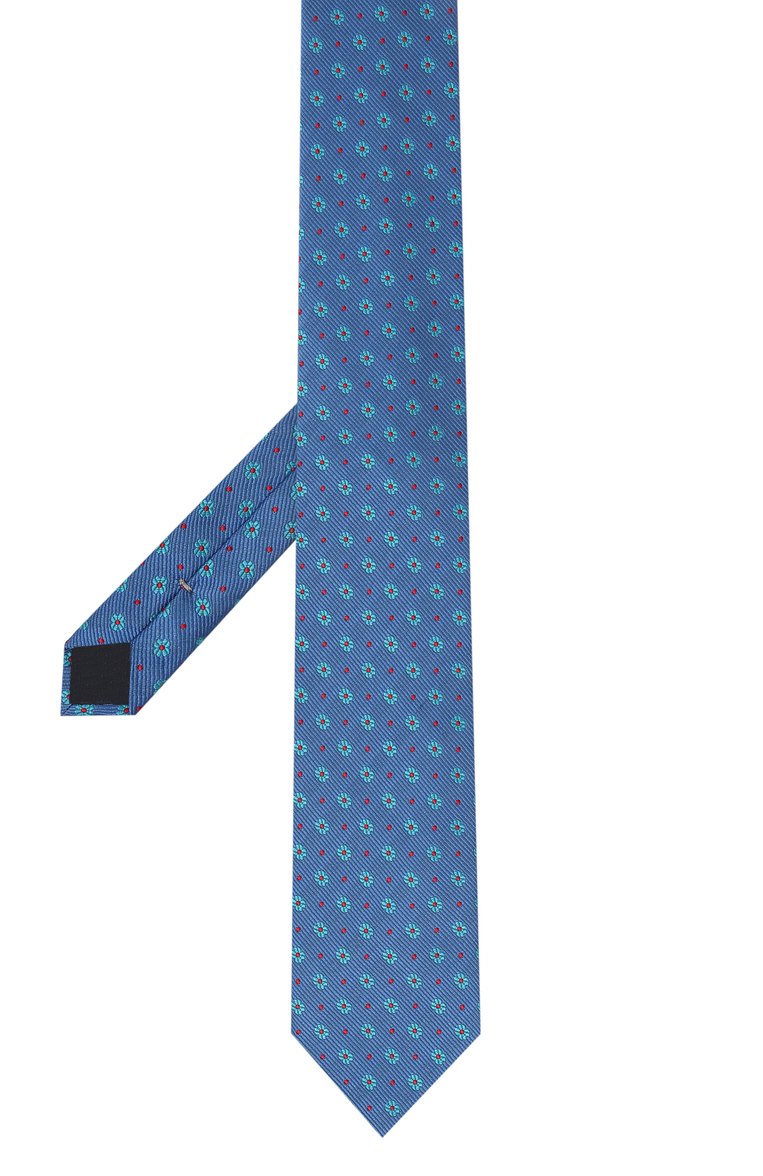 Мужской шелковый галстук BROUBACK синего цвета, арт. TIE 8CM/SS24 | Фото 3 (Материал: Текстиль, Шелк; Нос: Не проставлено; Материал сплава: Проставлено; Принт: С принтом)