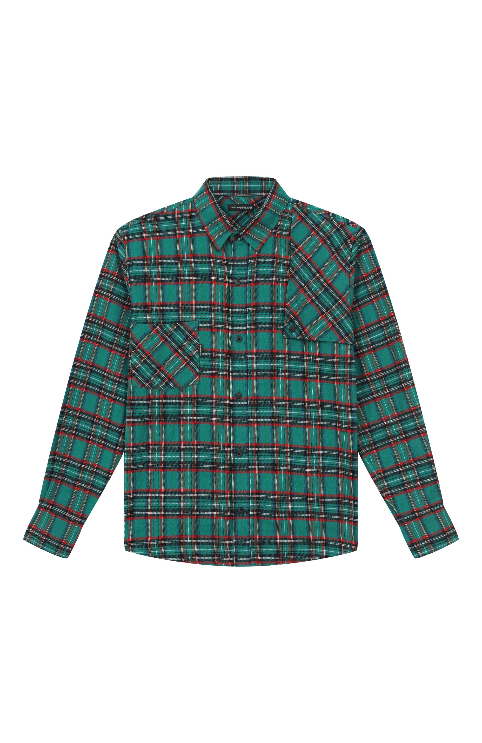 Хлопковая рубашка ГОША РУБЧИНСКИЙ, арт. SH_0901_CHECKED_GREEN, фото 1