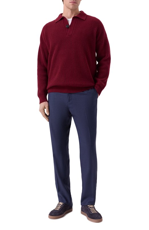 Шерстяные брюки Kiton UPLACRK0123G04 Синий  UPLACRK0123G04 Фото 2