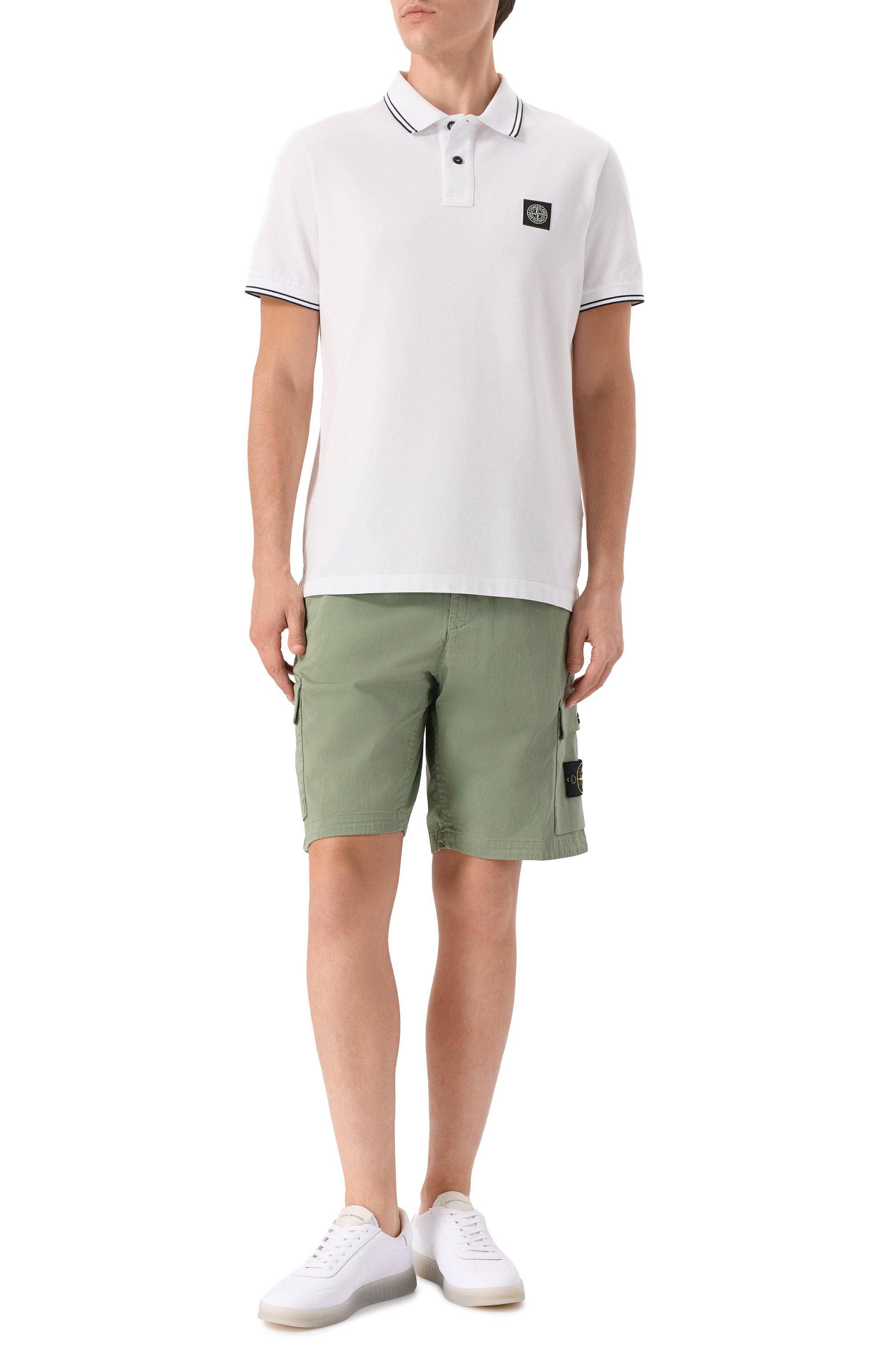 Хлопковые шорты STONE ISLAND, арт. K1S15L100L03S0012, фото 2