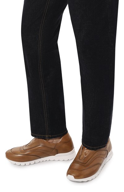 Кожаные кроссовки KITON, арт. USSFREWN00100, фото 3