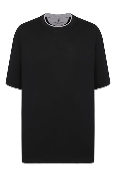 Футболка из шелка и хлопка BRUNELLO CUCINELLI, арт. MH8367427, фото 1