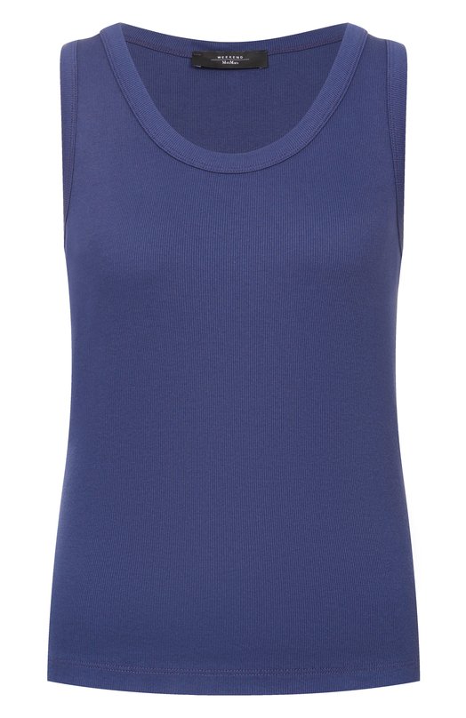 Хлопковая майка Weekend Max Mara WKDMULTIC Синий WKDMULTIC