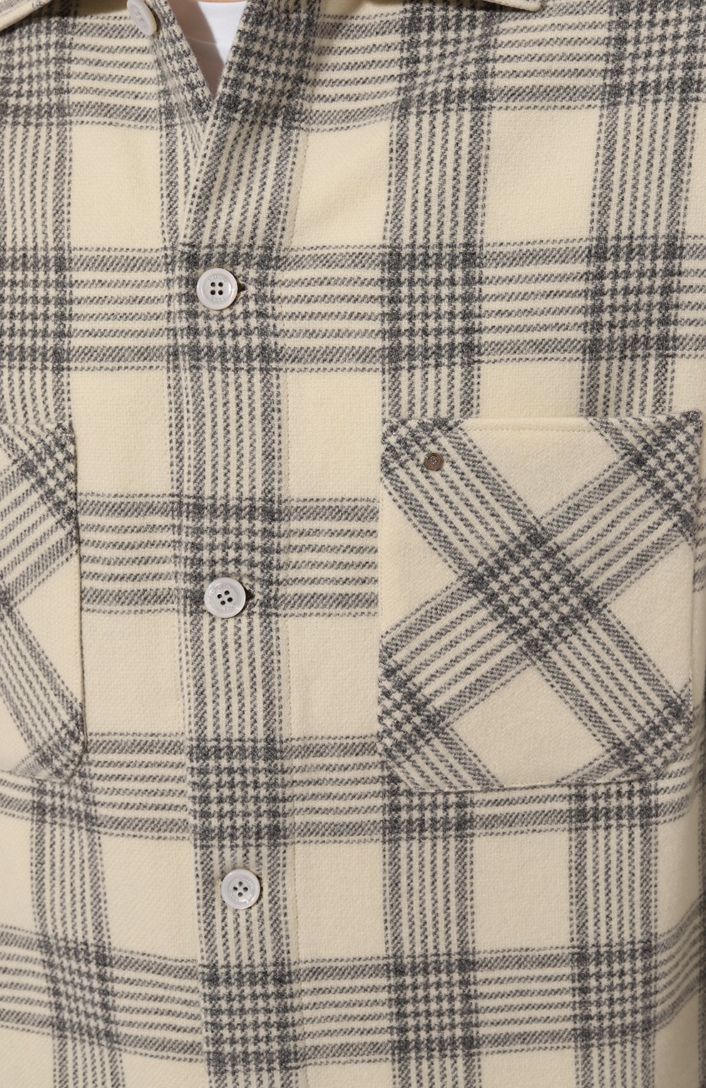 Шерстяная куртка-рубашка STEFANO RICCI кремового цвета по цене 112000 руб., арт. SP007097/WC006R, фото 5 Шерстяная куртка-рубашка STEFANO RICCI, арт. SP007097/WC006R, фото 5