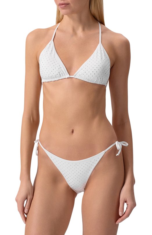 Плавки-бикини с отделкой стразами Fisico MS13GW Белый  MS13GW Фото 2