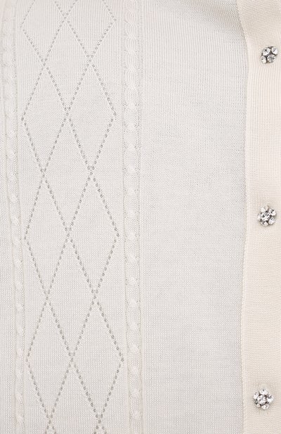 Кардиган из кашемира и шелка MIU MIU белого цвета по цене 94000 руб., арт. MMF202-1V81-F0304, фото 5 Кардиган из кашемира и шелка MIU MIU, арт. MMF202-1V81-F0304, фото 5