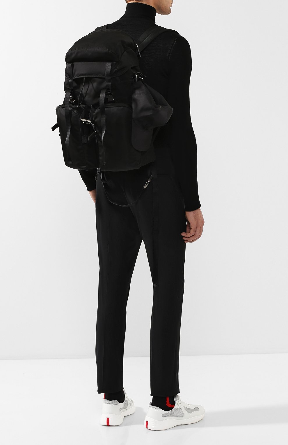 Текстильный рюкзак с внешними карманами PRADA, арт. 2VZ019-973-F0002-OOO, фото 2