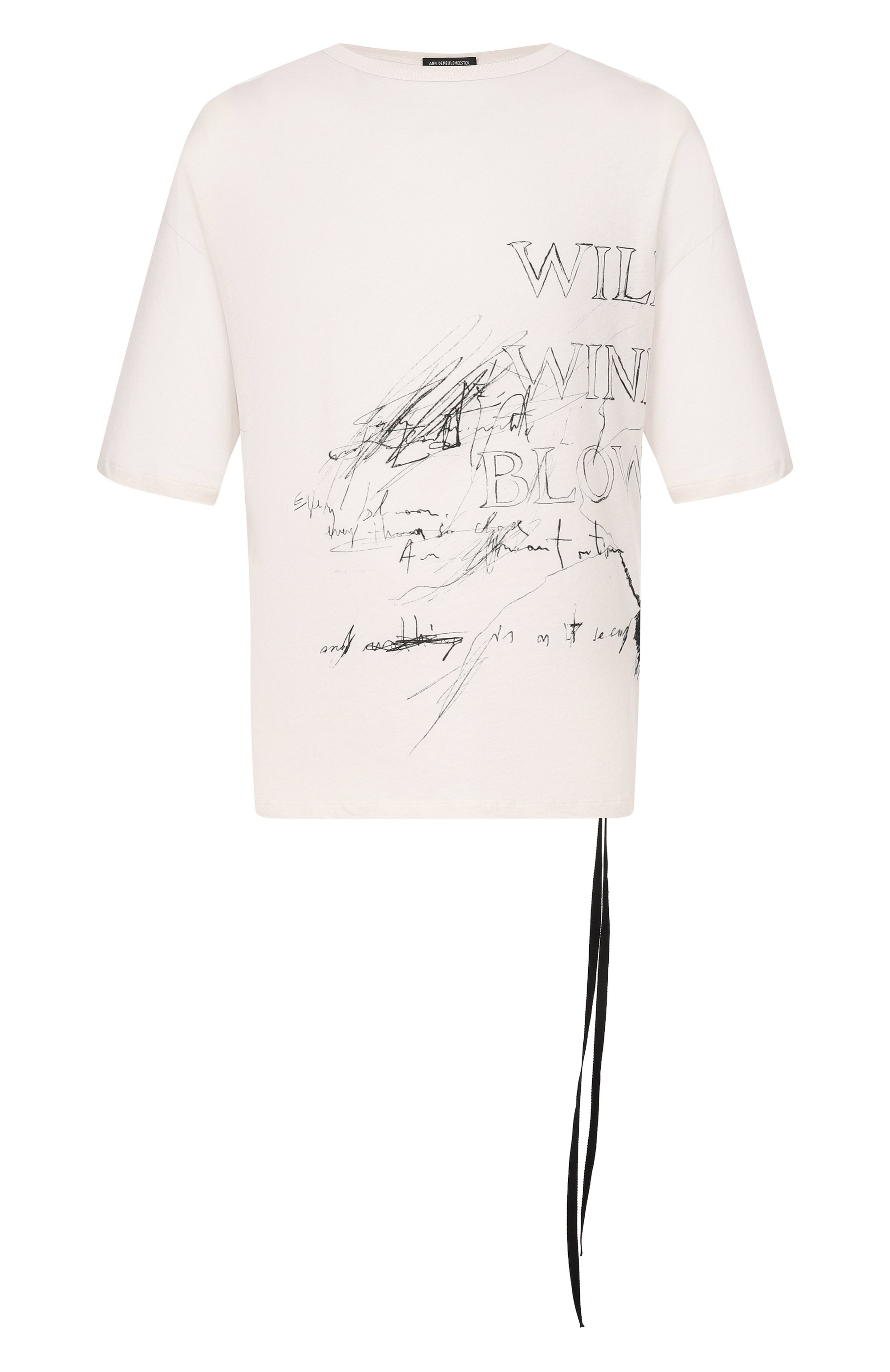 Хлопковая футболка ANN DEMEULEMEESTER, арт. B0013826/FA206, фото 1