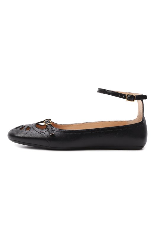 Кожаные балетки Misty Chloé CH25W14VUN Чёрный  CH25W14VUN Фото 4