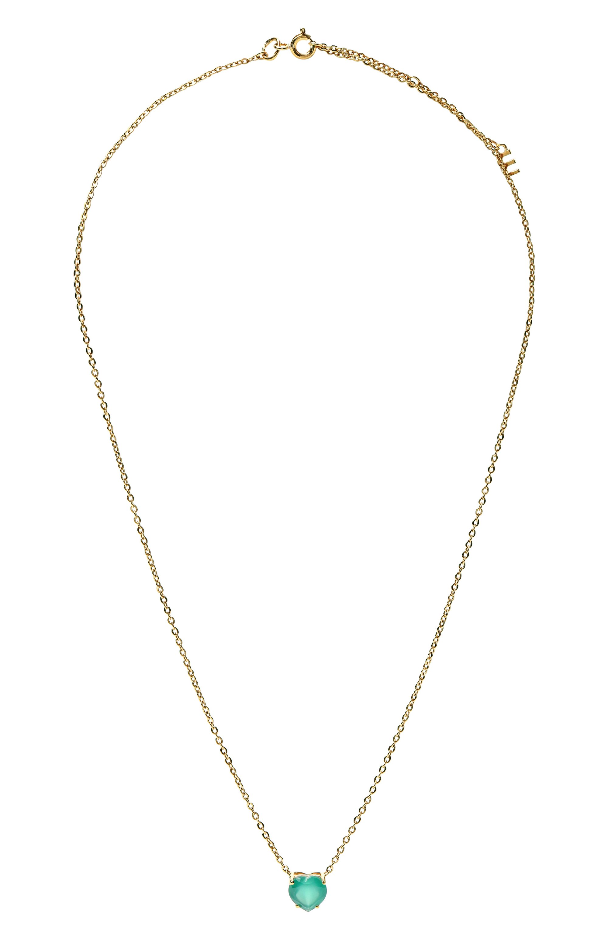 Кулон c агатом cartoon hearts MOONKA, арт. HRT-925YG-NK-AGT-GR, фото 1