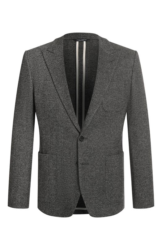 Пиджак из хлопка и шерсти Dolce & Gabbana G2VH2T/FC7AY Серый G2VH2T/FC7AY