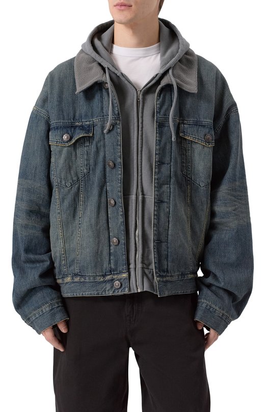 Джинсовая куртка Balenciaga 849909/TTW76 Синий  849909/TTW76 Фото 3