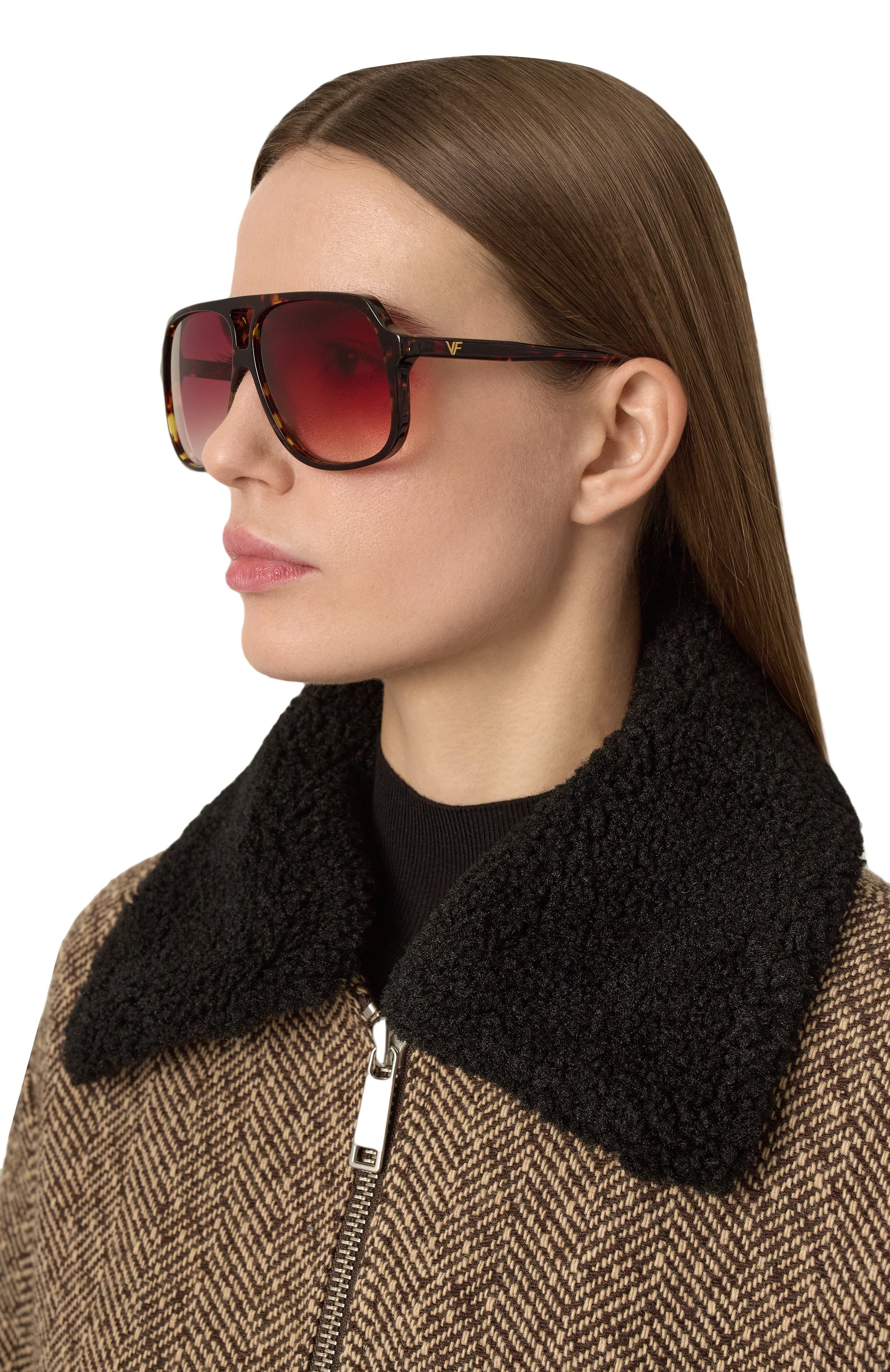 Солнцезащитные очки VINTAGE FRAMES, арт. KING SIZE BR0WN T0RT0ISE/BURGUNDY, фото 3