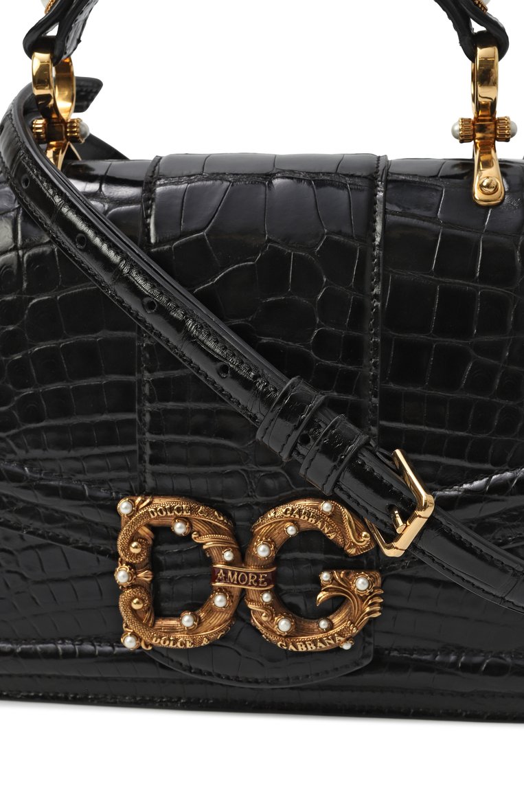 Сумка dg amore из кожи крокодила DOLCE & GABBANA, арт. BB6675/B2DF8/AMIS, фото 1