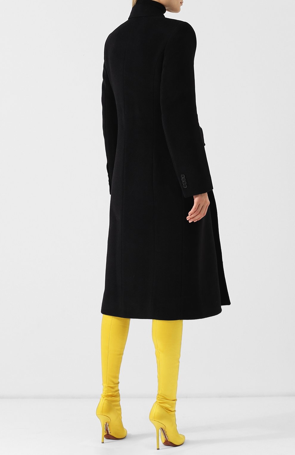 Приталенное двубортное пальто из шерсти BALENCIAGA, арт. 479864/TBU05, фото 4