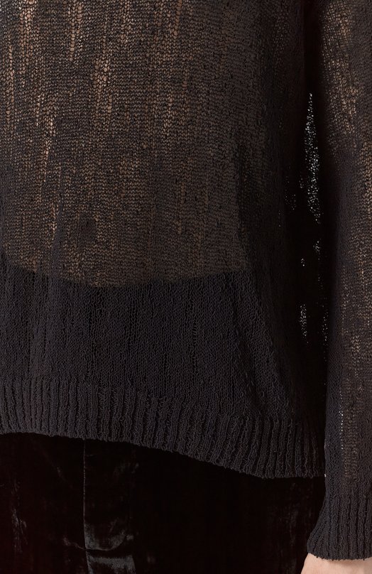 Хлопковый джемпер Ann Demeulemeester B0013750/KN084 Чёрный  B0013750/KN084 Фото 5