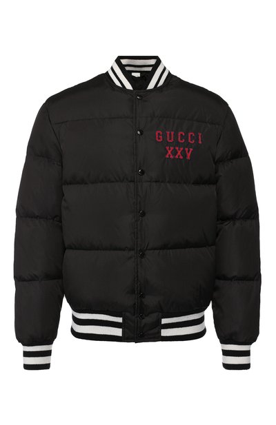 Пуховый бомбер на кнопках с контрастными манжетами GUCCI, арт. 543570/Z4190, фото 1