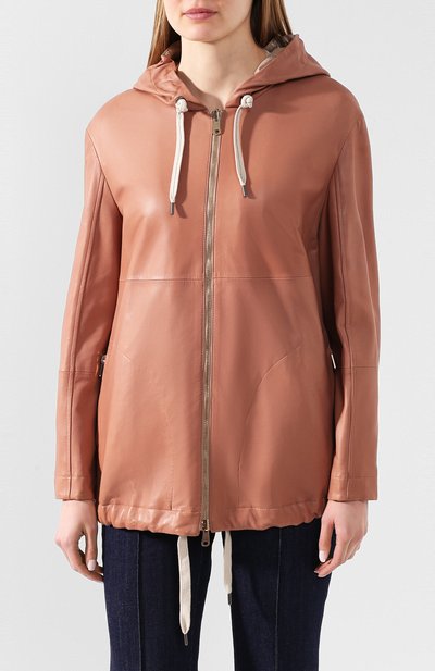 Кожаная куртка BRUNELLO CUCINELLI розового цвета по цене 865000 руб., арт. MPTAN8447, фото 3 Кожаная куртка BRUNELLO CUCINELLI, арт. MPTAN8447, фото 3