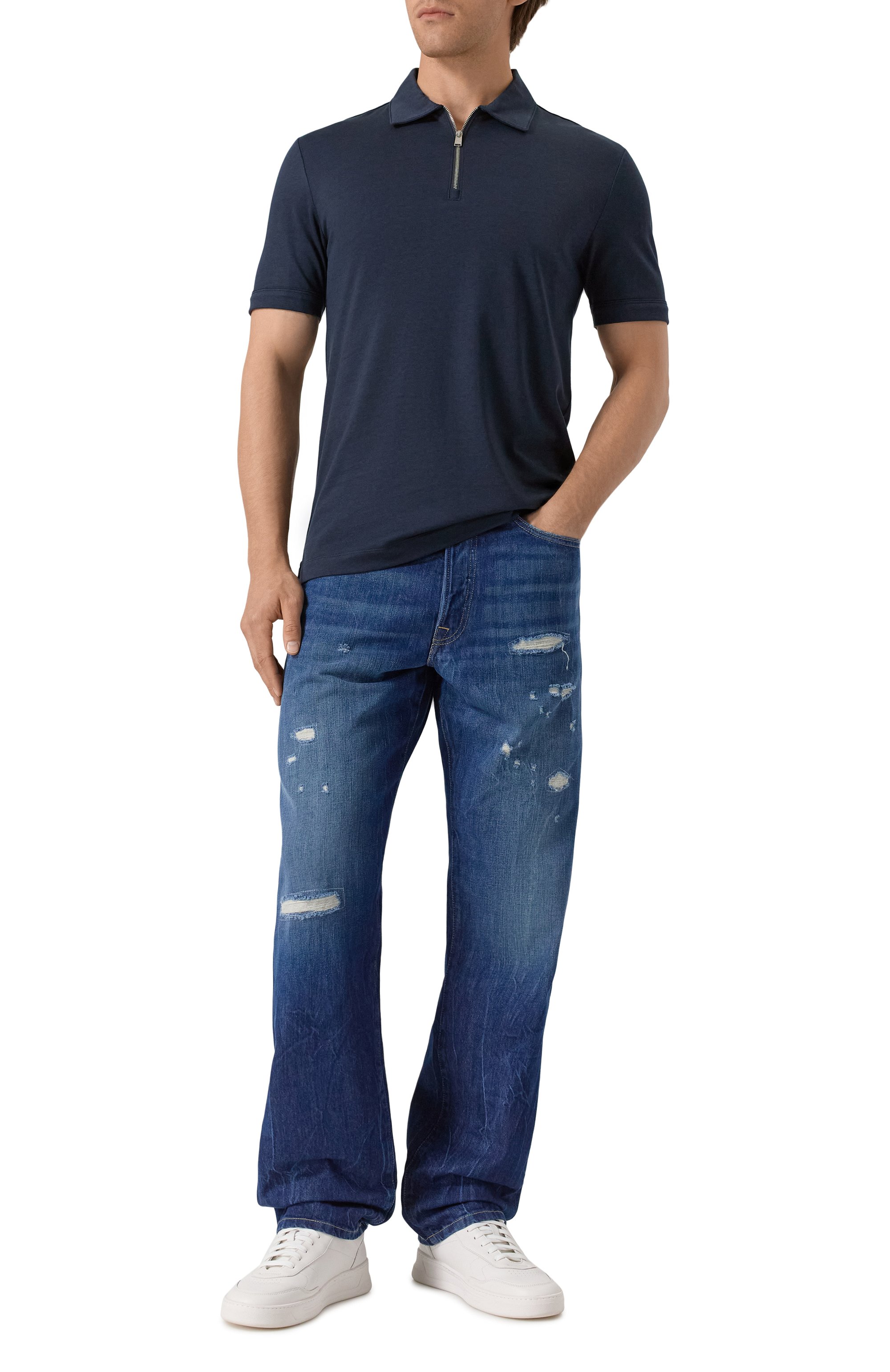 Поло из лиоцелла и хлопка BOSS, арт. 50544091, фото 2