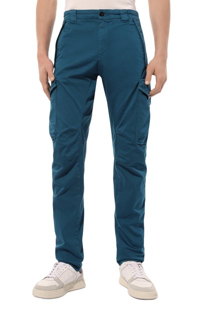 Хлопковые брюки-карго C.P. COMPANY синего цвета по цене 29350 руб., арт. 16CMPA058A005694G, фото 3 Хлопковые брюки-карго C.P. COMPANY, арт. 16CMPA058A005694G, фото 3