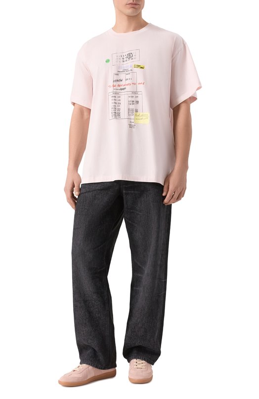 Кожаные кеды Replica Maison Margiela S57WS0236/P1895 Розовый  S57WS0236/P1895 Фото 2