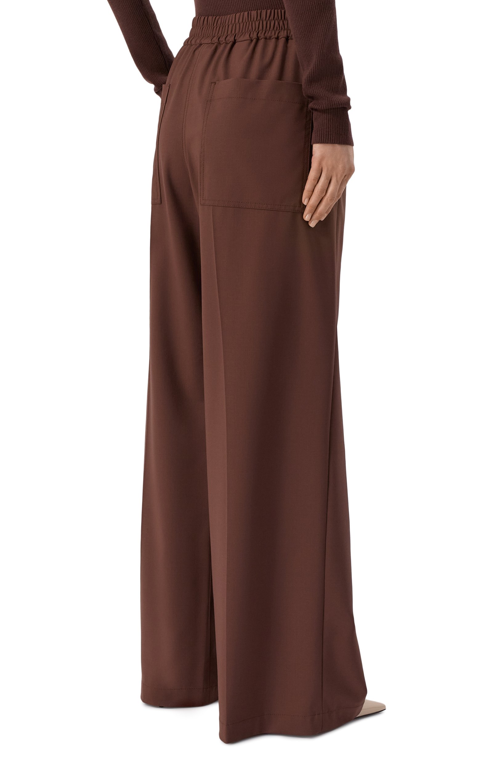 Шерстяные брюки BRUNELLO CUCINELLI коричневого цвета по цене 157500 руб., арт. M0W07P9002, фото 4 Шерстяные брюки BRUNELLO CUCINELLI, арт. M0W07P9002, фото 4
