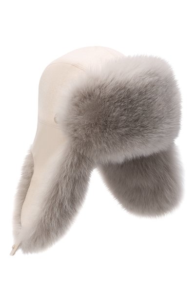Кашемировая шапка alaskan с отделкой из меха лисы LORO PIANA, арт. FAF9414, фото 1