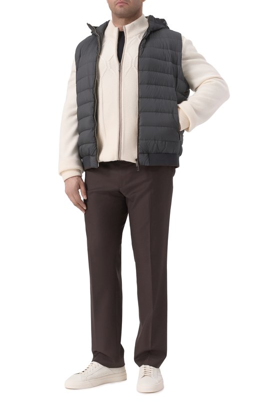 Пуховый жилет Norm-S3L Moorer N0RM-S3L_66-68 Зелёный  N0RM-S3L_66-68 Фото 2