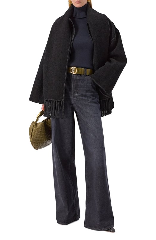 Водолазка из хлопка и шерсти Chloé CH25AMP14520 Синий  CH25AMP14520 Фото 2