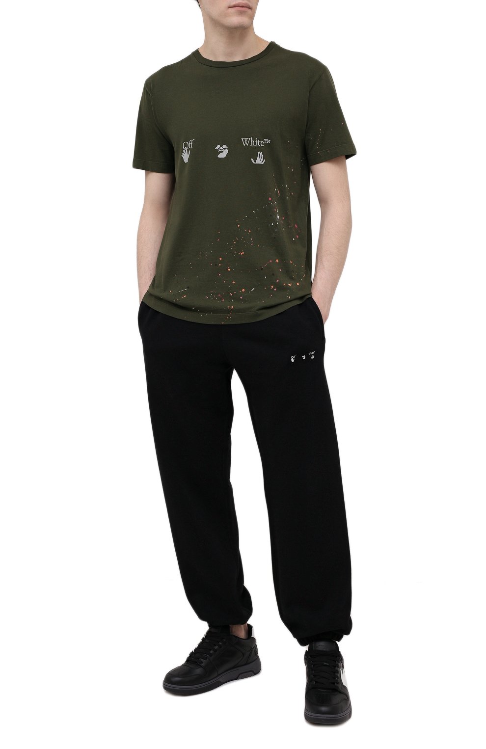 Хлопковая футболка OFF-WHITE, арт. 0MAA027S21JER002, фото 2