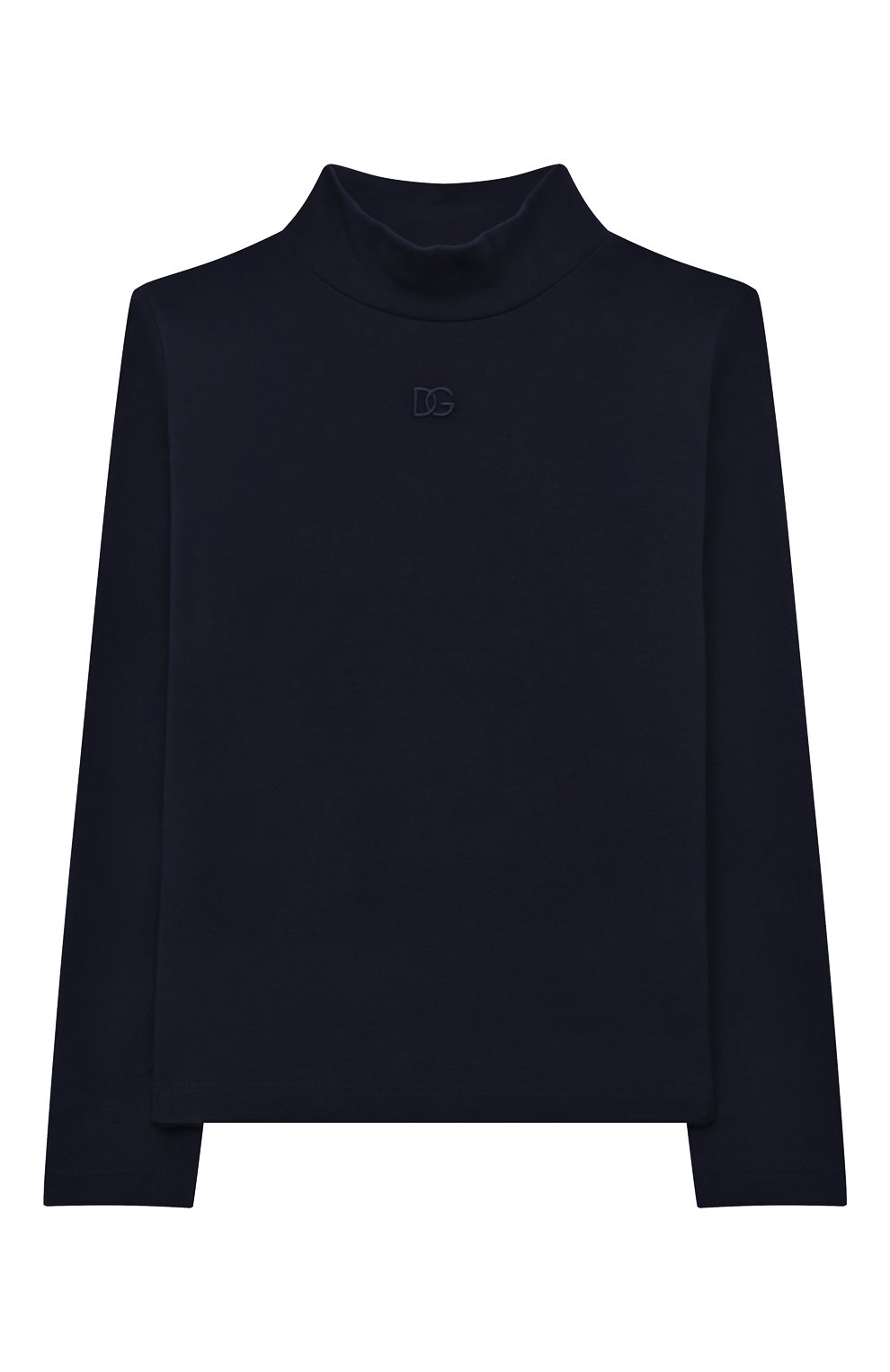 Хлопковая водолазка DOLCE & GABBANA темно-синего цвета по цене 17550 руб., арт. L5JTLE/G7JJ4/8-14, фото 1 Хлопковая водолазка DOLCE & GABBANA, арт. L5JTLE/G7JJ4/8-14, фото 1