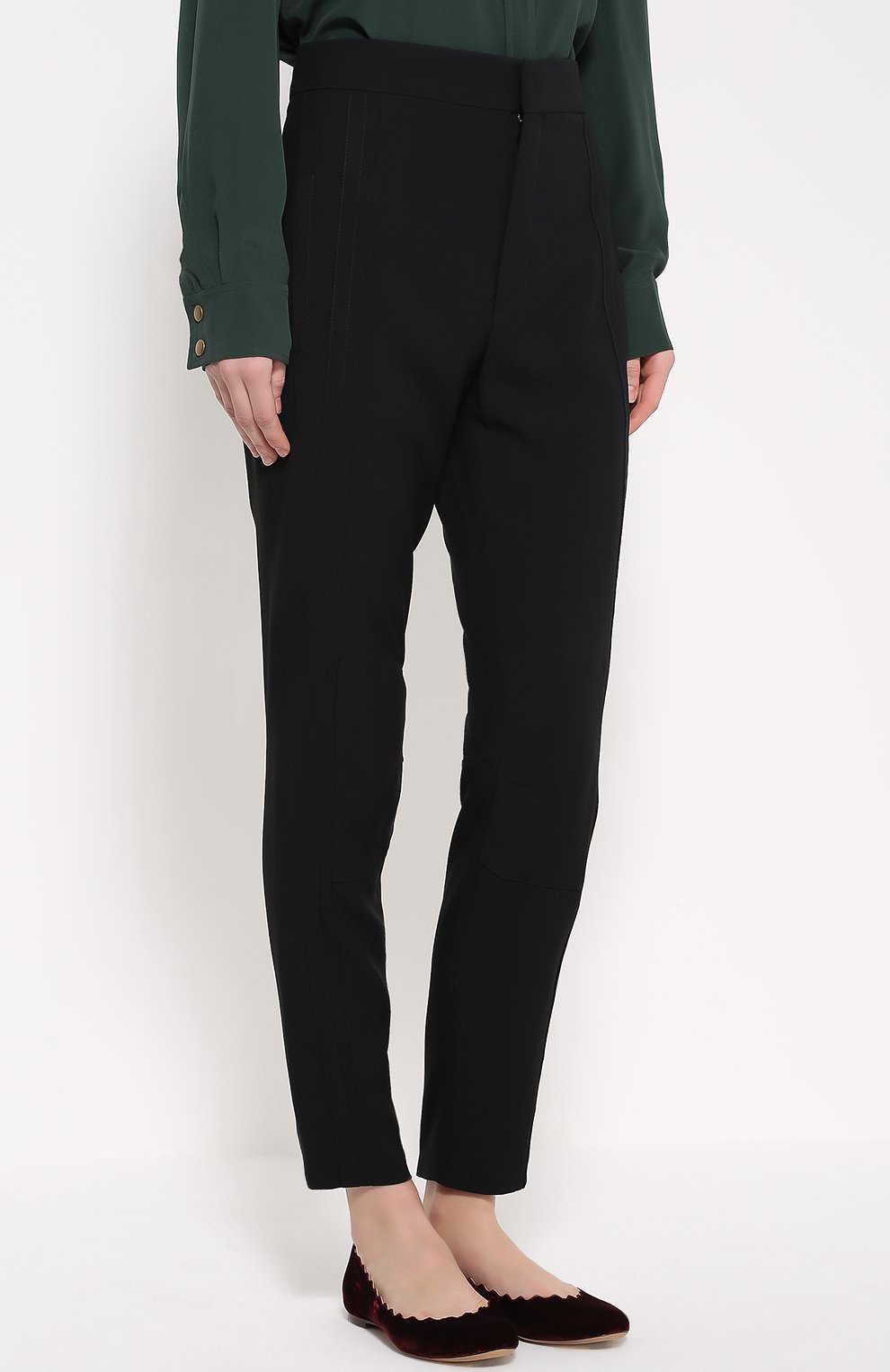 Укороченные брюки прямого кроя с завышенной талией CHLOÉ, арт. 16HPA15/16H237, фото 3