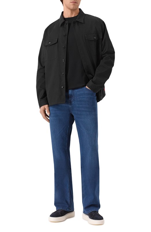 Футболка из лиоцелла и хлопка BOSS 50555102 Чёрный  50555102 Фото 2