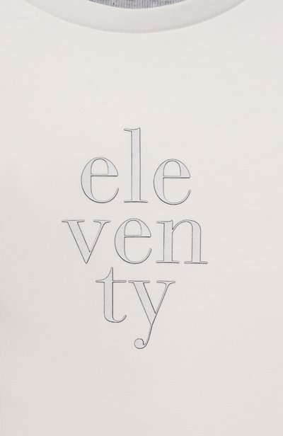 Хлопковый лонгслив ELEVENTY молочного цвета по цене 9755 руб., арт. EZ8H21/Z3708, фото 3 Хлопковый лонгслив ELEVENTY, арт. EZ8H21/Z3708, фото 3