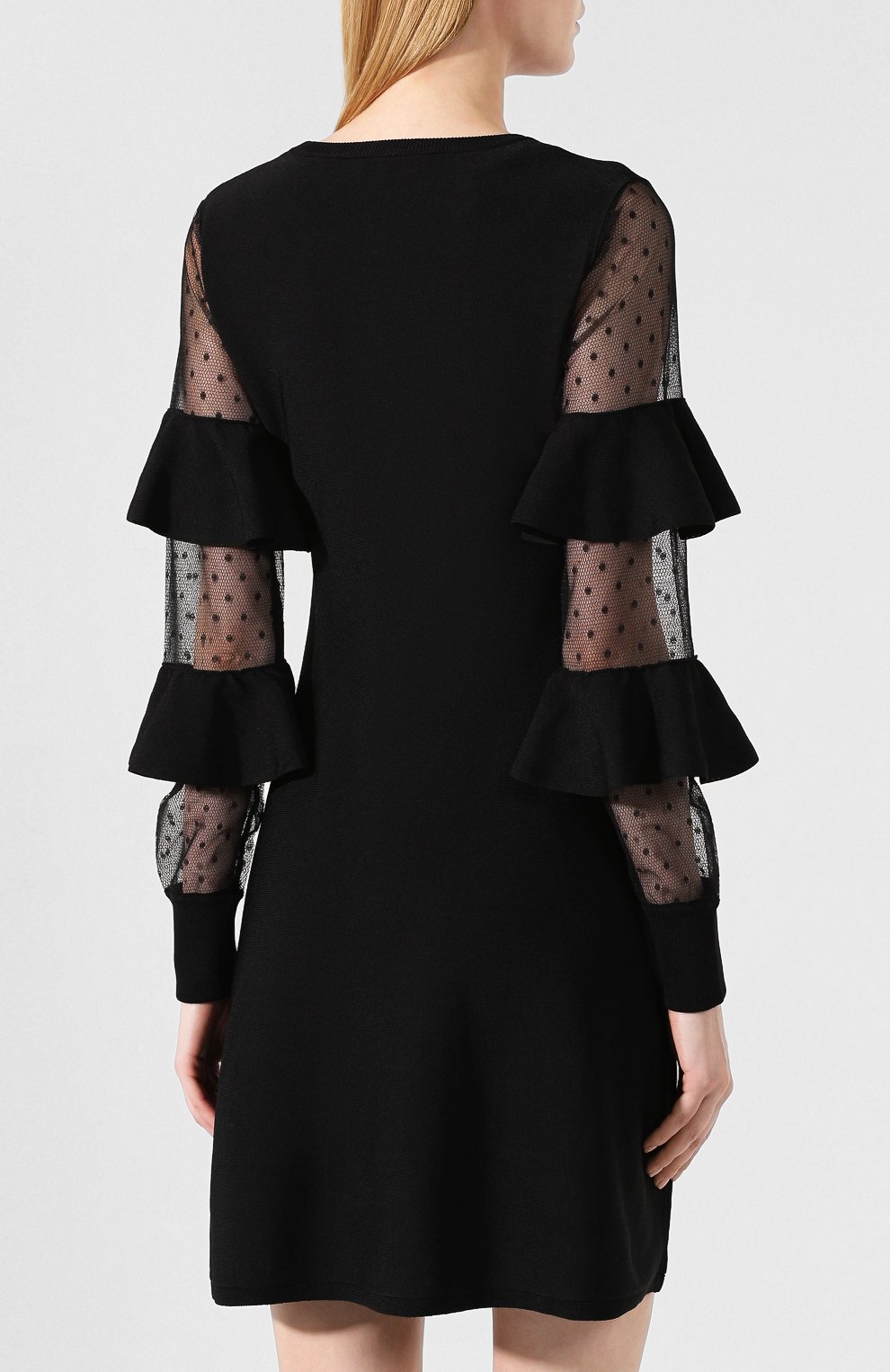 Платье из вискозы REDVALENTINO черного цвета по цене 46850 руб., арт. SR0KDB16/4NW, фото 4 Платье из вискозы REDVALENTINO, арт. SR0KDB16/4NW, фото 4